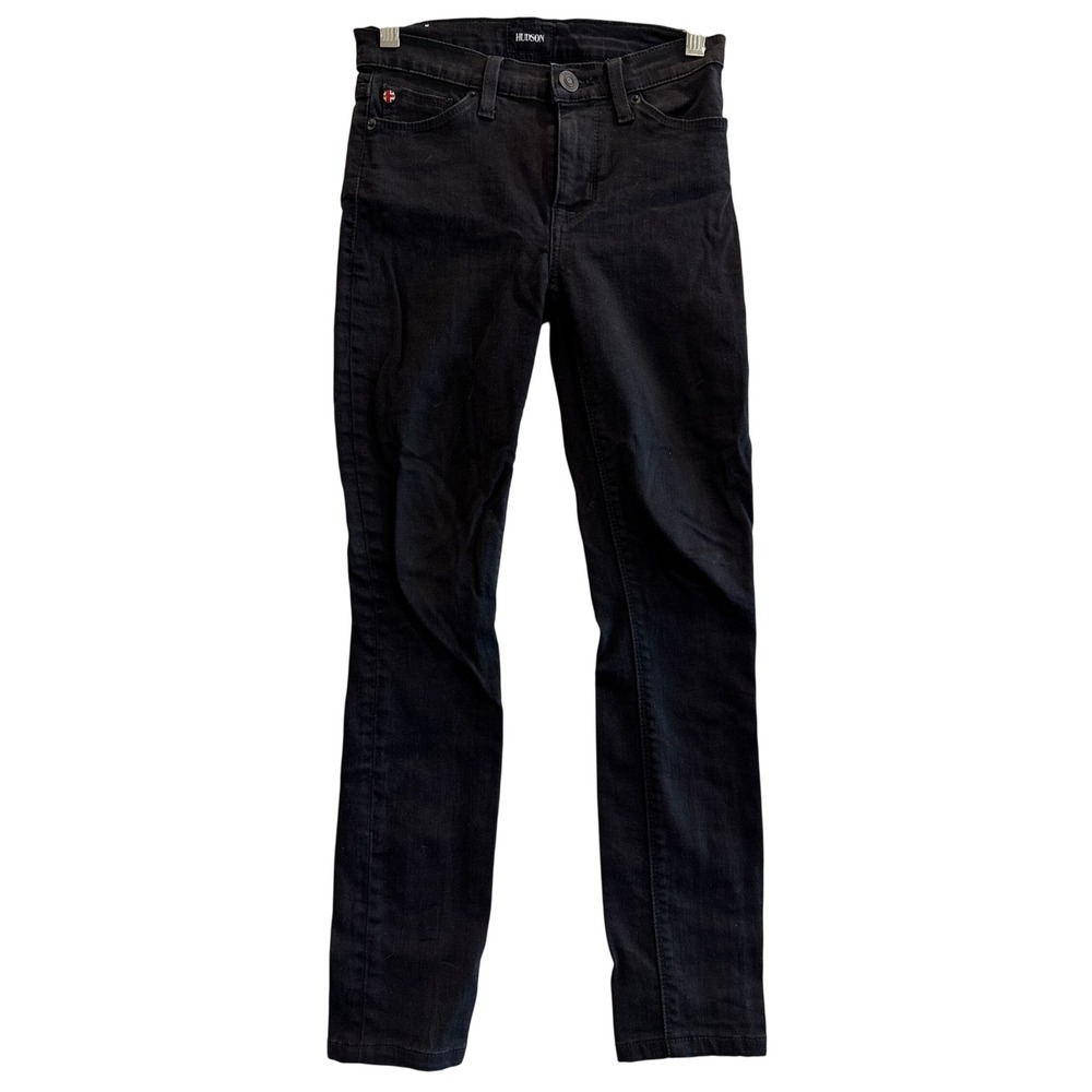 Hudson Natalie Skinny Jeans Women 24‎ Black Mid Rise Ankle Stretch NWMA409GBB
